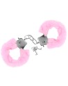 Menottes fourrure roses de poignets avec sécurité - CC5140030050