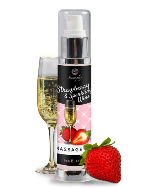 Huile de massage fraise vin pétillant 50 ml - SP6837 Huile de massage fraise vin pétillant 50 ml - SP6837
