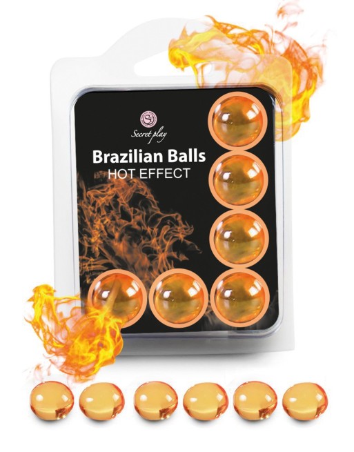 Boules de massage Brésiliennes effet chaleur x6 - BZ5752 Boules de massage Brésiliennes effet chaleur x6 - BZ5752