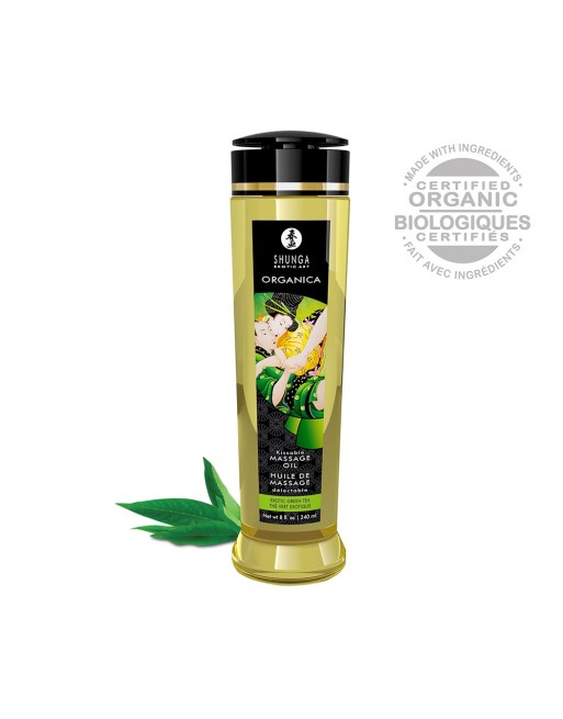 Huile de massage aphrodisiaque Organica bio thé vert 240ml - CC1311 Huile de massage aphrodisiaque Organica bio thé vert 240ml - CC1311