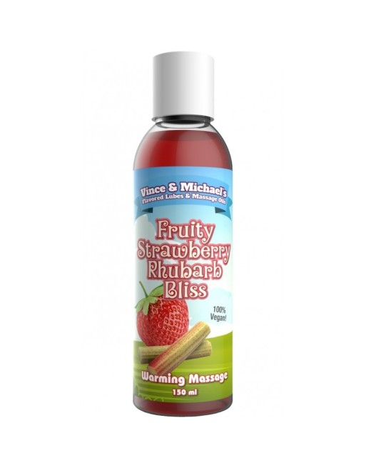 Huile Chauffante V et M Fraise Rhubarbe - 150 ml Huile Chauffante V et M Fraise Rhubarbe - 150 ml