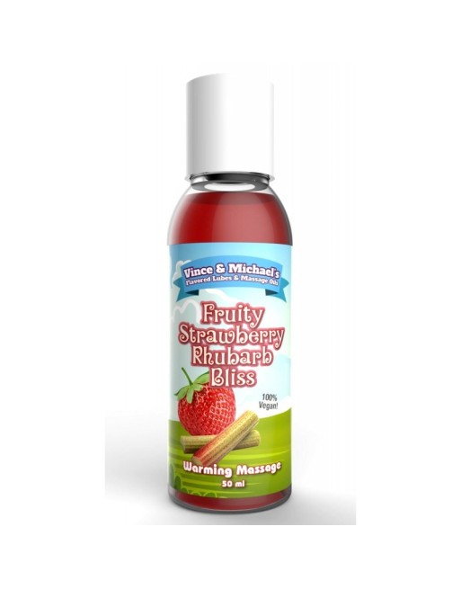 Huile chauffante V et M Fraise Rhubarbe - 50 ml Huile chauffante V et M Fraise Rhubarbe - 50 ml