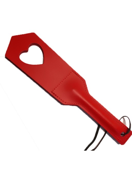 Paddle en Cuir Cœur Rouge Paddle en Cuir Cœur Rouge