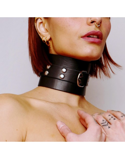 Choker minerve en cuir épais Noir Choker minerve en cuir épais Noir