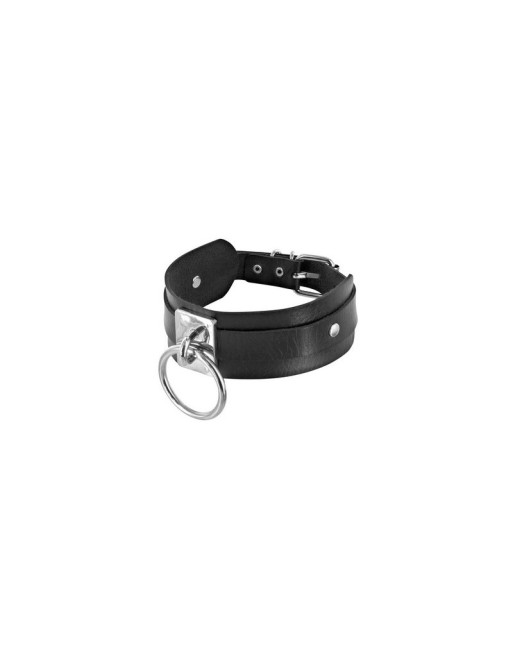 Collier large noir avec anneau Fétish Tentation Collier large noir avec anneau Fétish Tentation