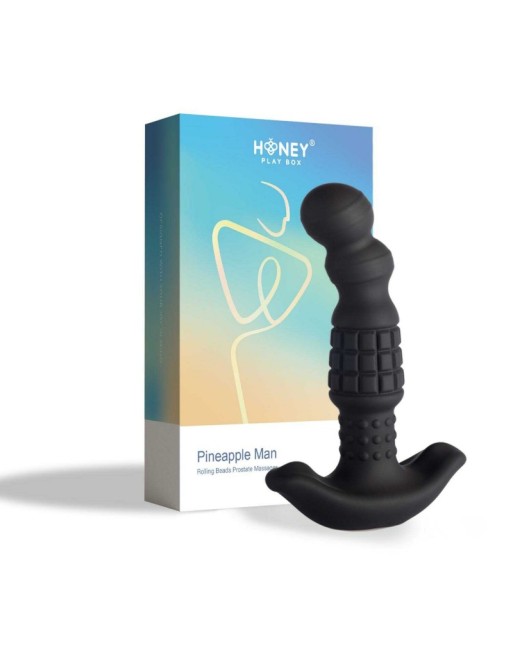 Pineapple Man - Masseur prostatique vibrant à billes roulantes - Noir Pineapple Man - Masseur prostatique vibrant à billes roulantes - Noir