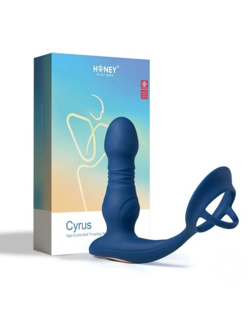 Cyrus - Vibromasseur de prostate va et vient contrôlé par application - Bleu Cyrus - Vibromasseur de prostate va et vient contrôlé par application - Bleu