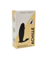 ACHILLE, Mini vibromasseur noir USB, forme pénis avec stimulation clitoridienne, avec télécommande - BQ158BLK