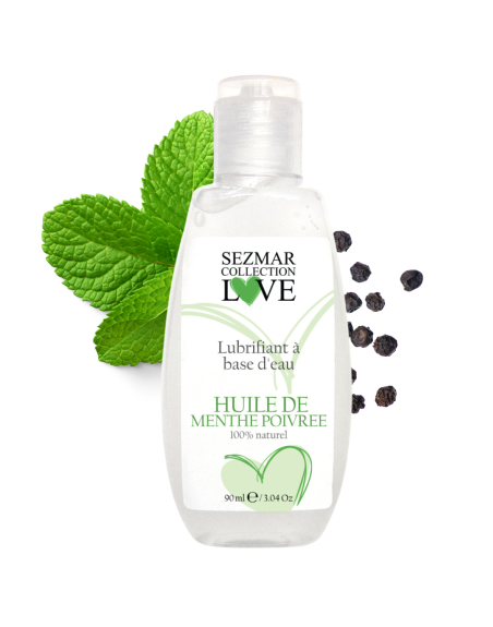 Lubrifiant à base d'eau 100% naturel Menthe poivrée 90 ml - SEZ089