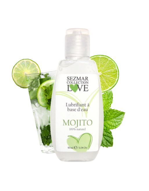 Lubrifiant à base d'eau 100% naturel Mojito 90 ml - SEZ084 Lubrifiant à base d'eau 100% naturel Mojito 90 ml - SEZ084