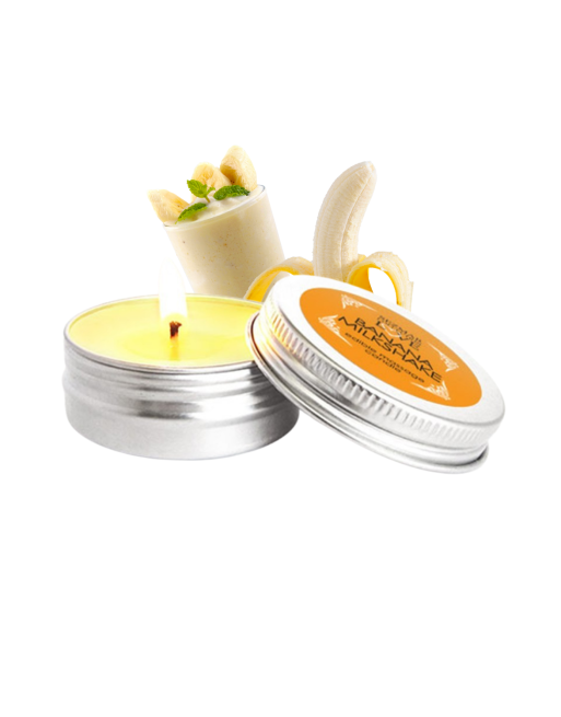 Mini Bougie de massage milshake banane 30ml - SEZ073 Mini Bougie de massage milshake banane 30ml - SEZ073