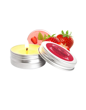 Mini Bougie de massage mousse de fraise 30ml - SEZ072
