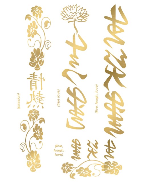 Tatouage éphémère - Effet or - TAGold 10 Tatouage éphémère - Effet or - TAGold 10