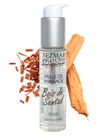 Huile de massage professionnelle Bois de Santal 100% naturelle 50 ml - SEZ092