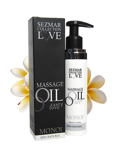 Huile de massage comestible 100% naturelle monoï 100ml - SEZ065100ML