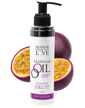 Huile de massage comestible Fruit de la passion 100ml - SEZ052A