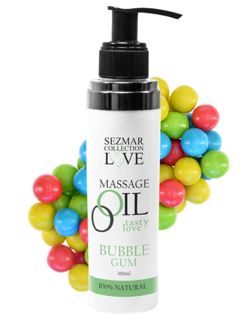 Huile de massage comestible bubble gum 100ml - SEZ051A Huile de massage comestible bubble gum 100ml - SEZ051A