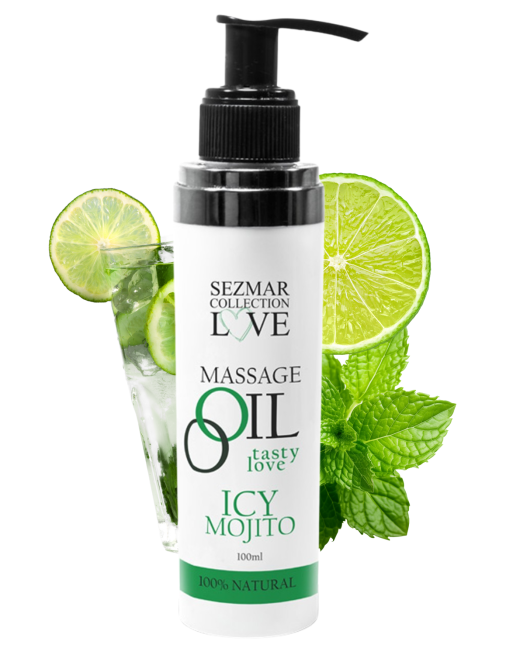 Huile de massage comestible mojito menthe 100ml - SEZ005A Huile de massage comestible mojito menthe 100ml - SEZ005A