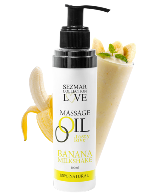 Huile de massage comestible milkshake banane 100ml - SEZ001A Huile de massage comestible milkshake banane 100ml - SEZ001A