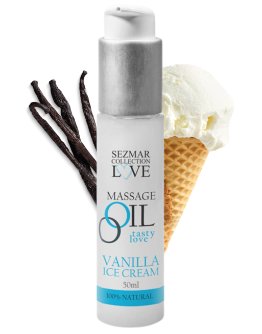Huile de massage comestible Vanille glacée 50ml - SEZ063 Huile de massage comestible Vanille glacée 50ml - SEZ063
