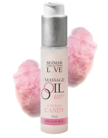 Huile de massage comestible Barbe à papa 50ml - SEZ053