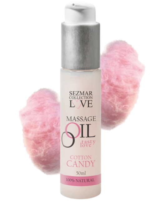 Huile de massage comestible Barbe à papa 50ml - SEZ053 Huile de massage comestible Barbe à papa 50ml - SEZ053