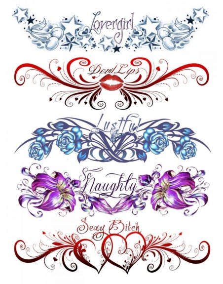 Tatouage éphémère - Plaque de 5 tattoos  - TATribal 5
