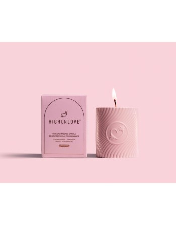 Bougie de massage Rose 220 ml - Fraises et champagne