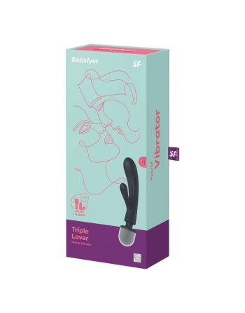 ECHANTILLON  Triple lover Rabbit et Wand Satisfyer - Noir