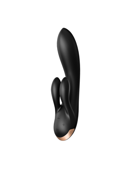 Vibromasseur rabbit Satisfyer Double Flex Connect Noir Vibromasseur rabbit Satisfyer Double Flex Connect Noir