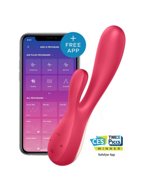 Vibromasseur connecté Satisfyer Mono Flex - Rouge Vibromasseur connecté Satisfyer Mono Flex - Rouge