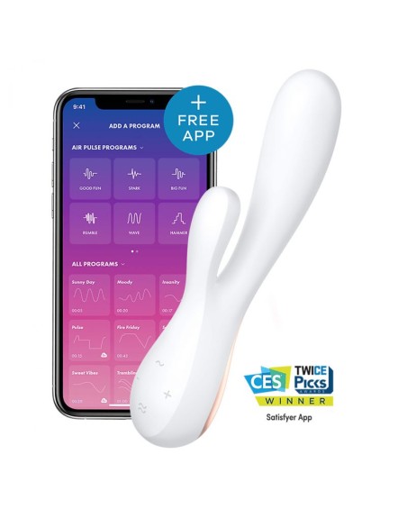 Vibromasseur connecté Satisfyer Mono Flex - Blanc
