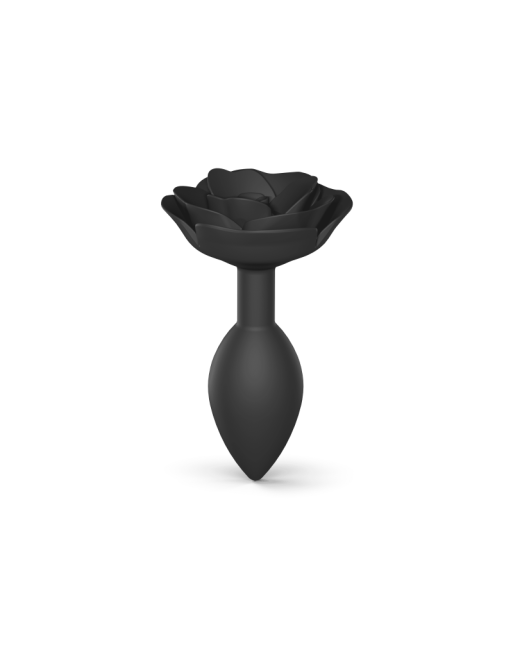 Plug Open Roses L - Black Onyx Plug Open Roses L - Black Onyx