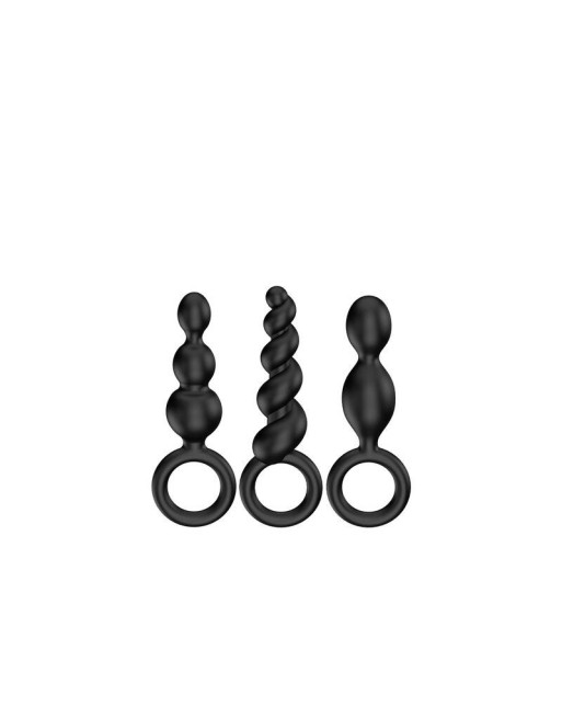 Plug anal Satisfyer Booty Call 3 pcs - Noir Plug anal Satisfyer Booty Call 3 pcs - Noir