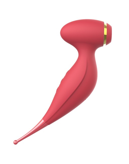 Oiseau du Paradis - Vibromasseur 2 en 1 avec vibration clitoridienne par membrane et embout stimulateur rouge - CR-820RED Oiseau du Paradis - Vibromasseur 2 en 1 avec vibration clitoridienne par membrane et embout stimulateur rouge - CR-820RED