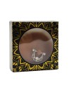 Paire de cache-tétons piercing barre demi-anneau faux diamant peau foncée - XP008F