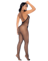 Combinaison en résille noir - MAL1116BLK