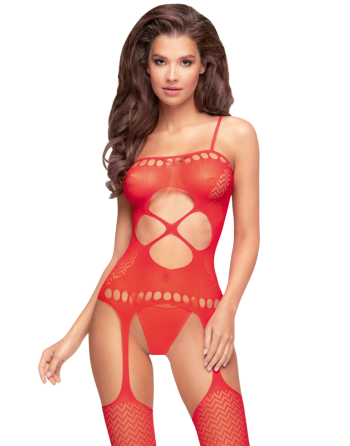 Bodystocking Rouge Hot nightfall - PH0032RED
