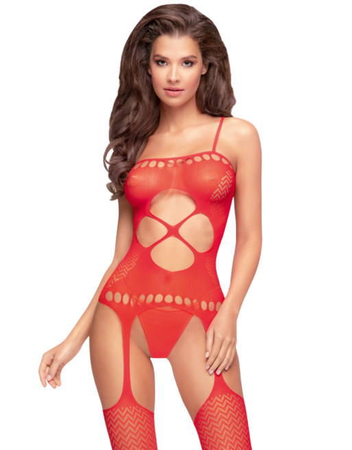 Bodystocking Rouge Hot nightfall - PH0032RED Bodystocking Rouge Hot nightfall - PH0032RED