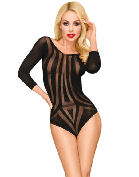 Body fantaisie manche trois quart noir Under my spell - PH0115BLK
