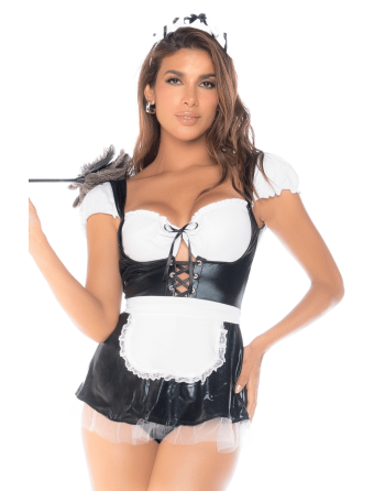 Costume sexy soubrette 3 pièces - MAL60043ASHW