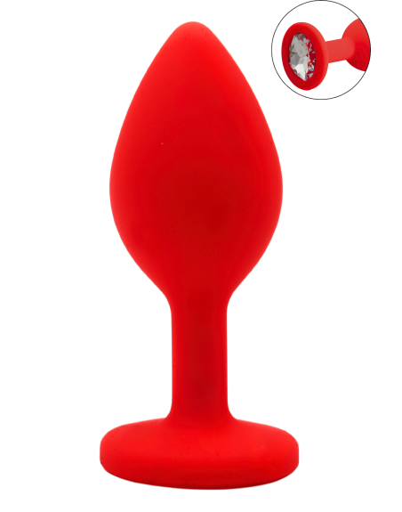Plug rouge bijou cristal Small - DB-RY067CRED