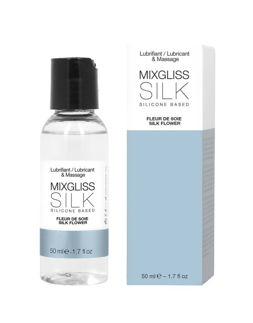 2 en 1 Lubrifiant et huile de massage silicone Mixgliss Silk Fleur de soie 50 ML - MG2504 2 en 1 Lubrifiant et huile de massage silicone Mixgliss Silk Fleur de soie 50 ML - MG2504