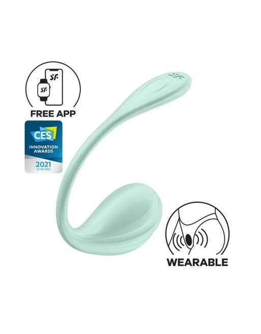 Oeuf vibrant vert menthe Smooth Petal Satisfyer - CC597862 Oeuf vibrant vert menthe Smooth Petal Satisfyer - CC597862