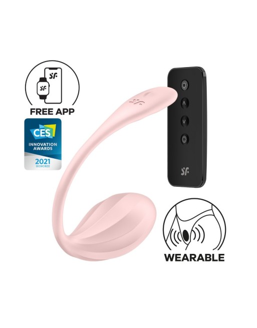 Oeuf vibrant télécommandé rose Ribbed Petal Satisfyer - CC597861 Oeuf vibrant télécommandé rose Ribbed Petal Satisfyer - CC597861
