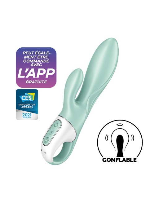 Vibromasseur rabbit gonflant connecté, USB Air Pump Bunny 5 Satisfyer - CC597801 Vibromasseur rabbit gonflant connecté, USB Air Pump Bunny 5 Satisfyer - CC597801