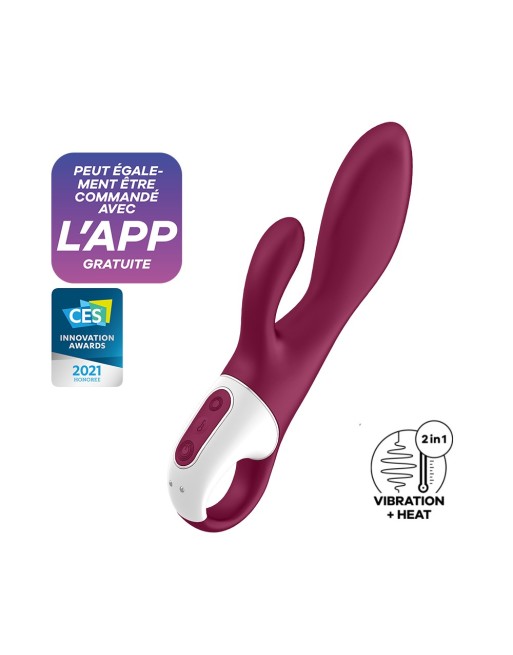 Rabbit chauffant connecté USB rouge Heated Affair Satisfyer - CC597783 Rabbit chauffant connecté USB rouge Heated Affair Satisfyer - CC597783