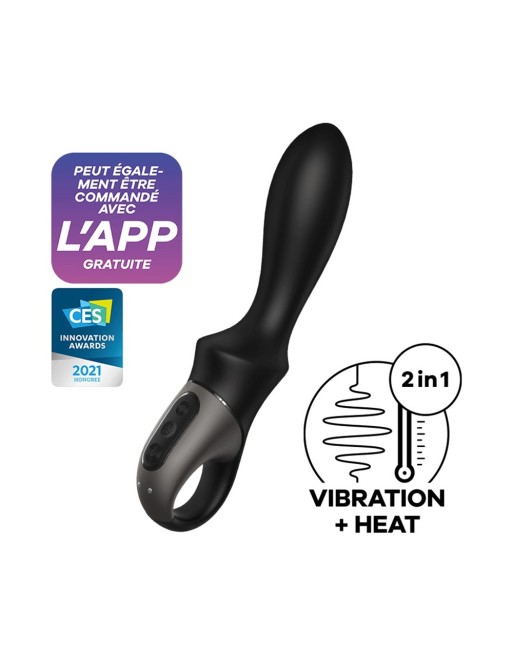 Vibromasseur noir USB, chauffant et connecté Heat Climax Satisfyer - CC597789 Vibromasseur noir USB, chauffant et connecté Heat Climax Satisfyer - CC597789