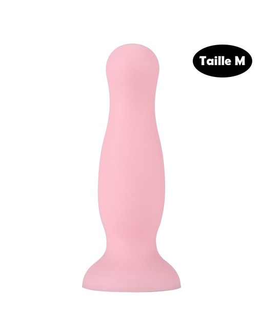 Plug anal ventouse rose pastel taille M - A-001-M-PNK Plug anal ventouse rose pastel taille M - A-001-M-PNK