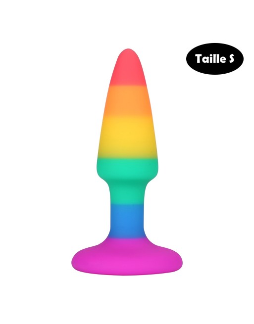 Plug anal multicouleur taille S - A-032-RAI-S Plug anal multicouleur taille S - A-032-RAI-S